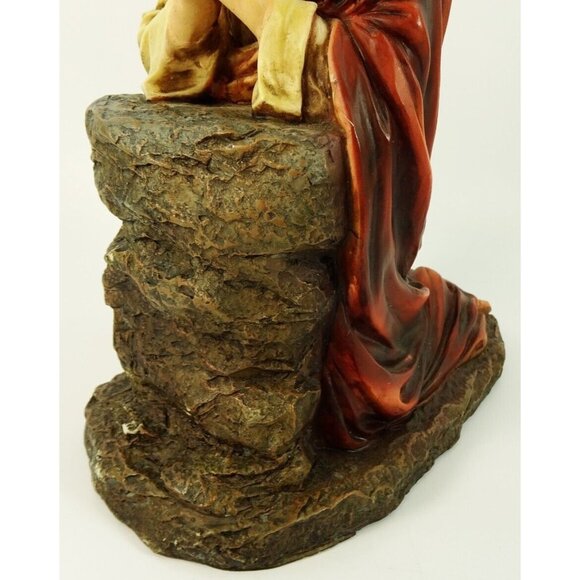 Praying Jesus Figurine Agony in the Garden of Gethsemane Artist Signed 2007 - Picture 6 of 16